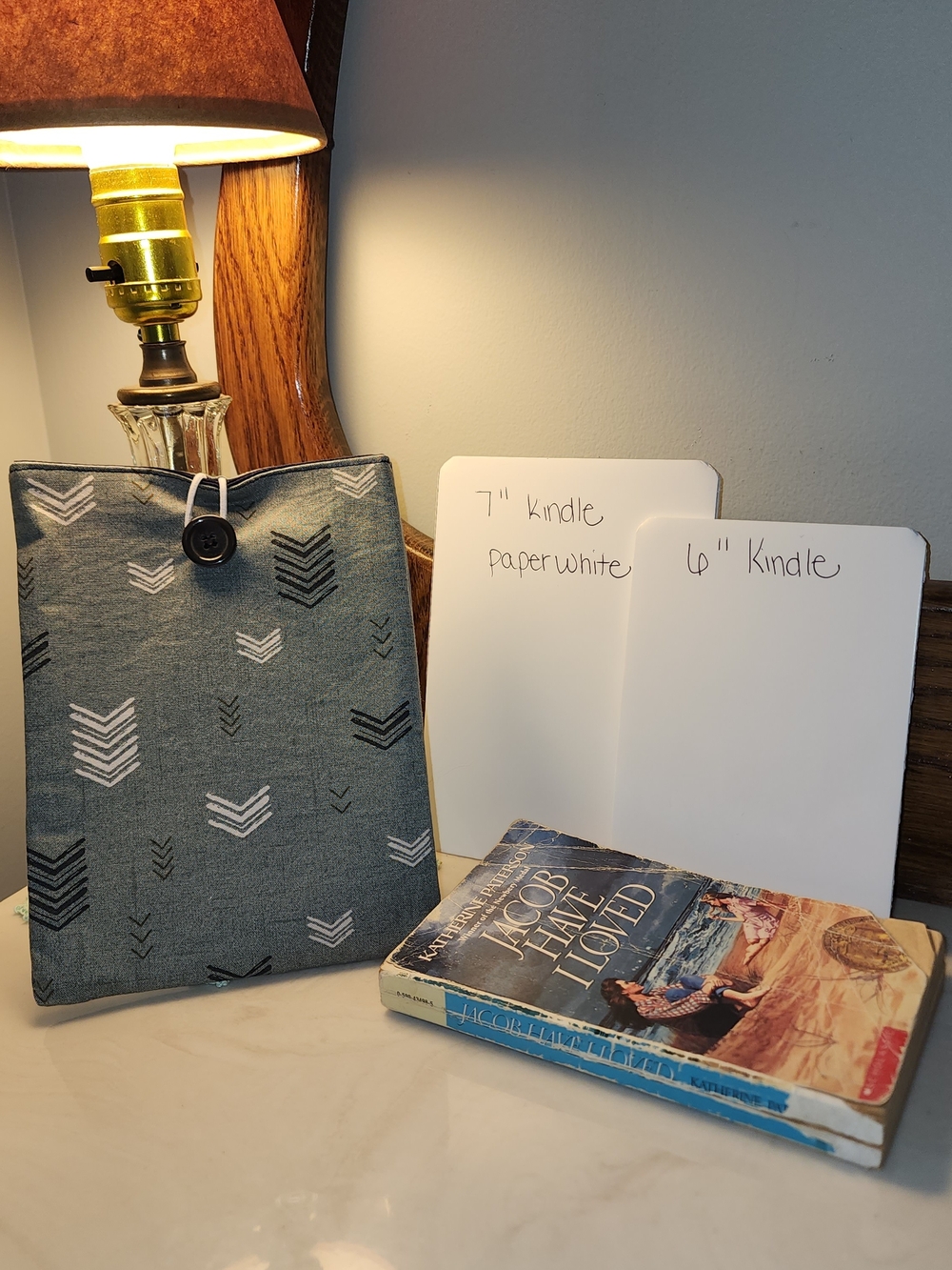 Canvas Kindle Sleeve - Slate Blue Protective Cover